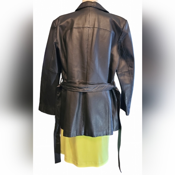 Worthington size L black leather coat - Picture 5 of 8
